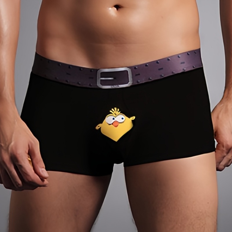 Picture of New Men's Underwear Seamless Modal Bamboo Fiber Breathable Comfortable Antibacterial Cartoon Printed Boxer Briefs for Men