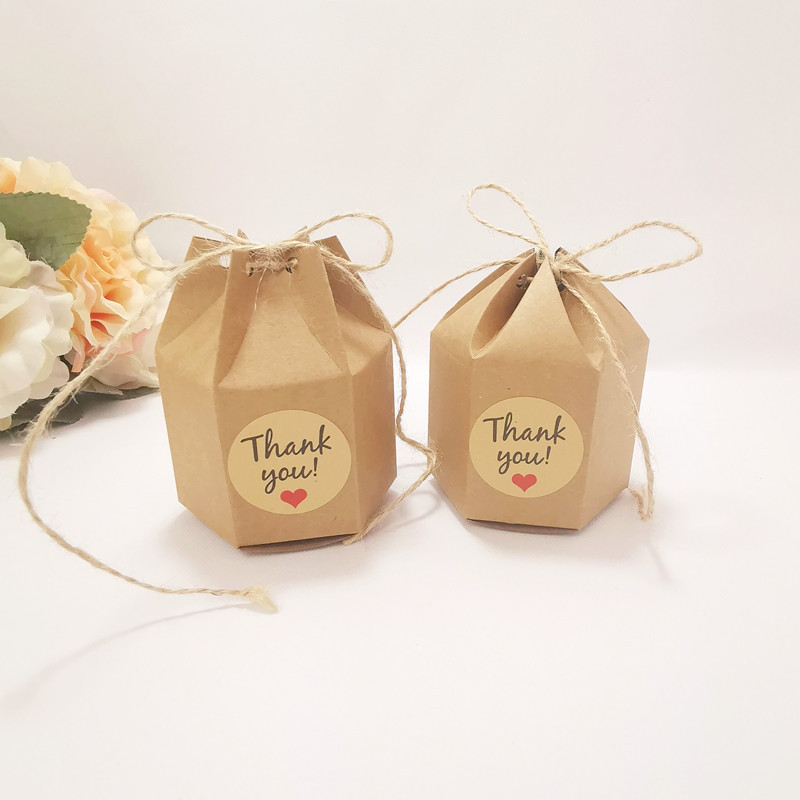 Picture of Exquisite and Creative Wedding Candy Box, Hexagonal Forest Gift Box, Wedding Souvenir, Egg Hexagonal Packaging Box