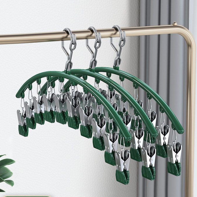 Picture of Stainless steel plastic dipping seamless socks rack multi-clip drying rack socks clip home student dormitory multi-functional drying artifact