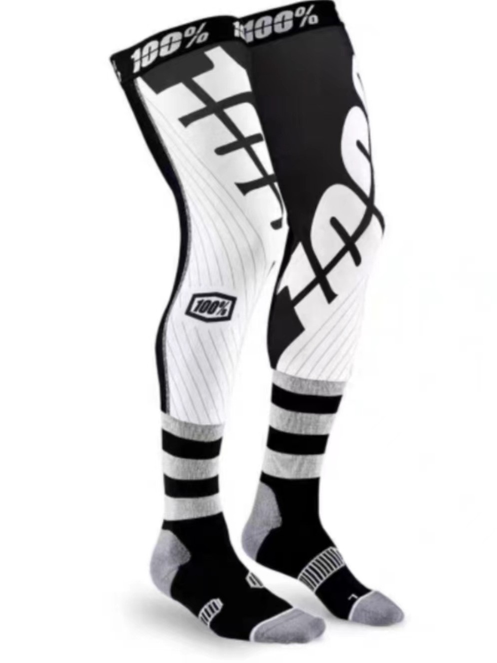Picture of in stock New 100% Four-color Cross-country Motorcycle Stretch Ice Silk Pressure Non-slip Men's and Women's Mechanical Leg Inner Wear Stockings