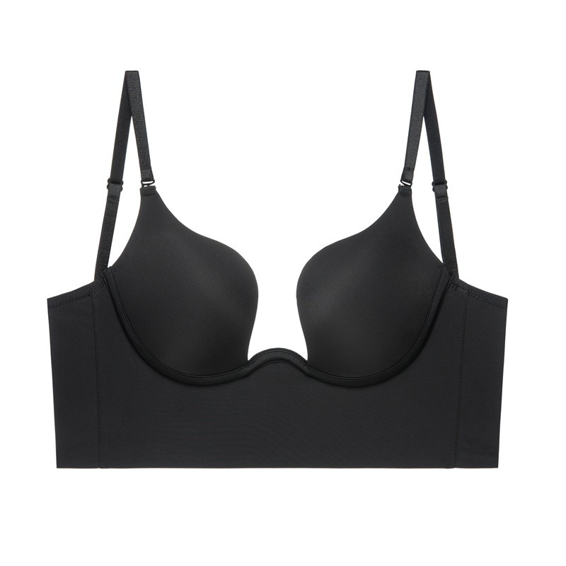 Picture of Sexy Gloss Seamless Underwear U-shaped Big Backless Beautiful Back Bra Small Chest Gathering Anti-sagging Bra Neck Bra