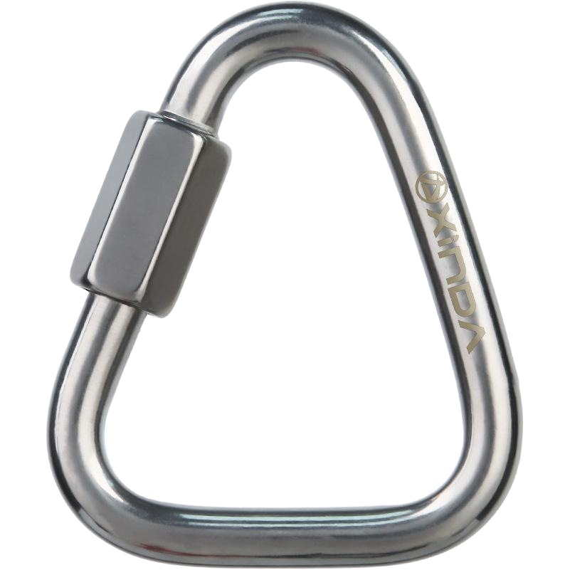 Xinda Outdoor Stainless Steel Triangular Arc Connecting Buckle Mellon Lock Mellon Lock Mountaineering Safety Lock Quick Hanging Lock