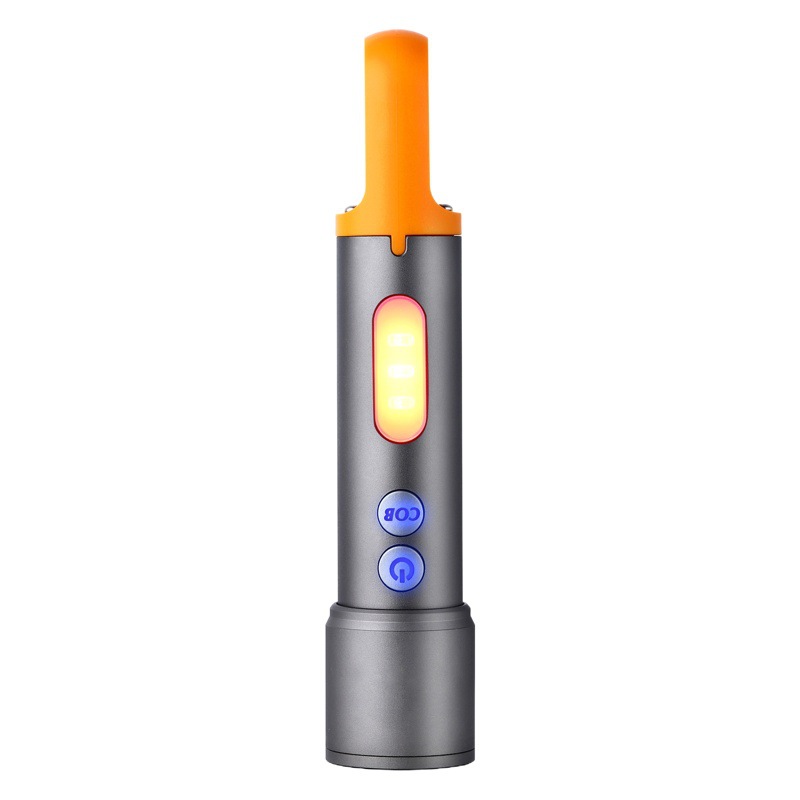 LED white laser with side light Type-C charging multifunctional camping aluminum alloy telescopic zoom mini flashlight