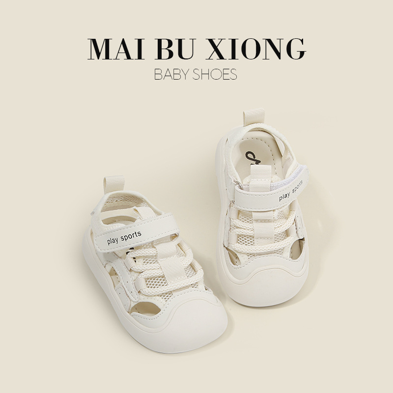 Microphone bear boys' shoes baby toddler shoes summer new children's baby shoes all-matching sandals children's toe shoes