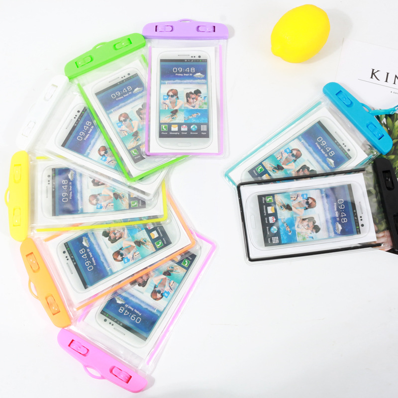 Picture of Spot fluorescent pvc transparent mobile phone waterproof bag swimming drifting diving mobile phone waterproof protective case Wholesale