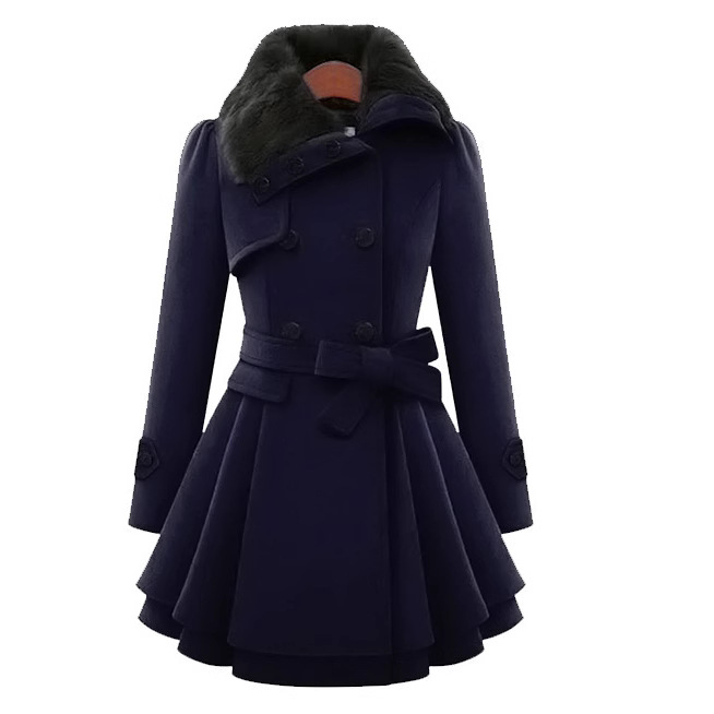 Picture of eBay2024 New European and American Women's Slim-fit Long Woolen Coat Double-breasted Woolen Coat Trenchcoat Women