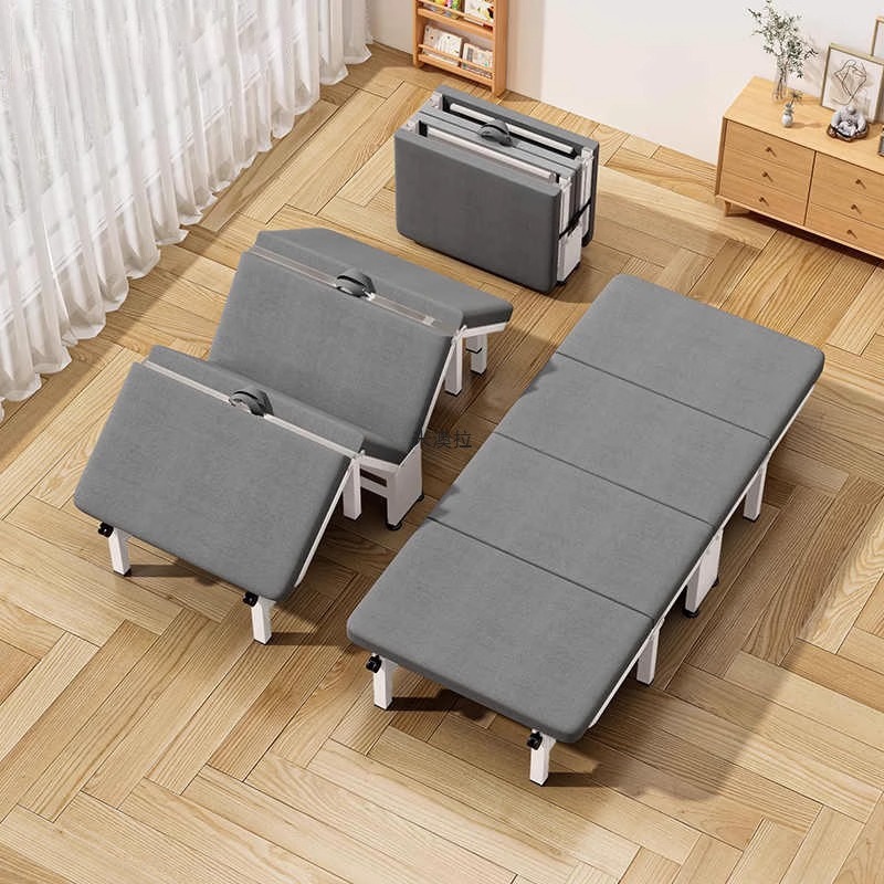 Office Nap Bed Single Folding Bed for Lunch Break, Simple Nap Bed, Hospital Caregiver Bed, Night Companion Bed