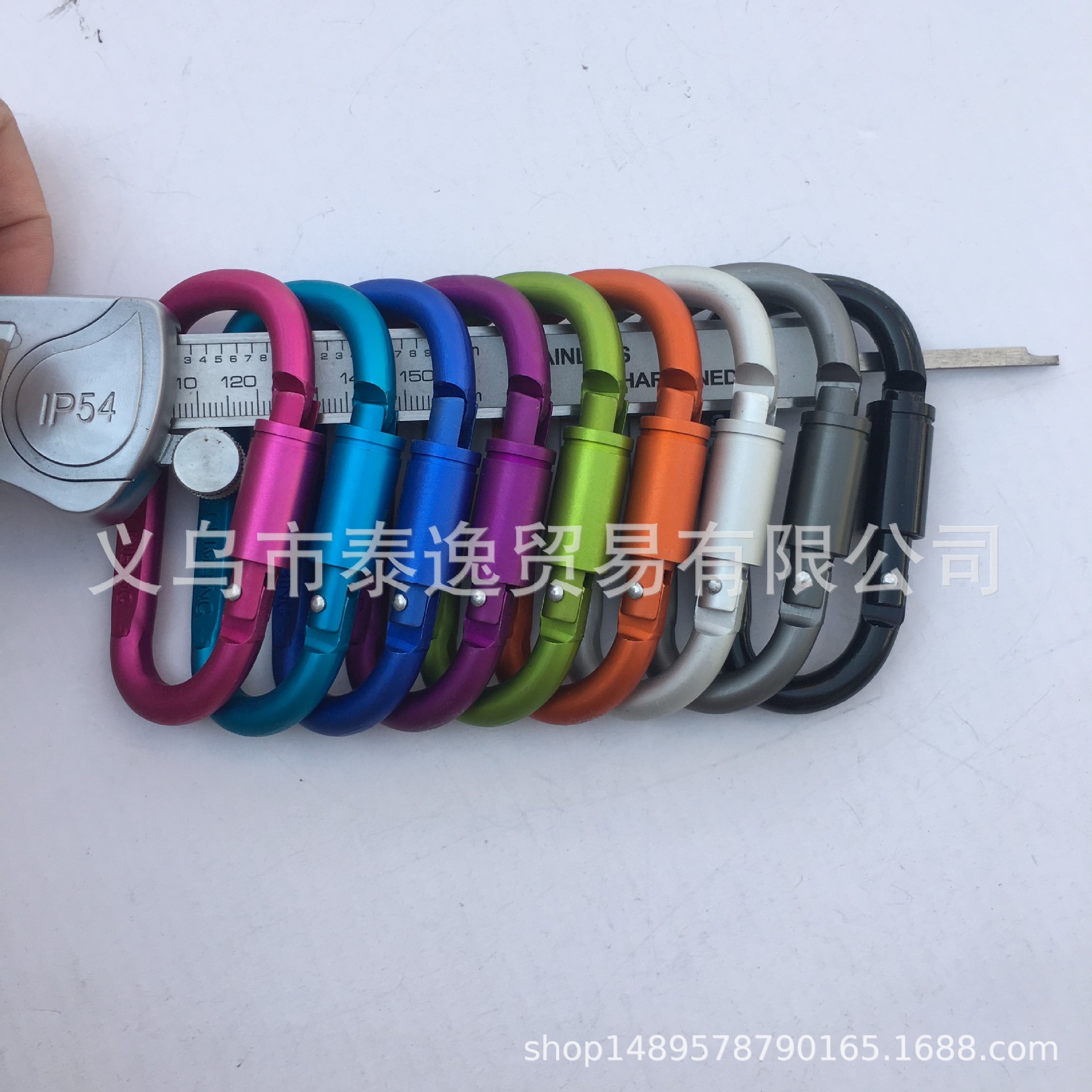 Colorful Carabiner BolD anD Flat 8CM with Lock D-shapeD Carabiner Nut Buckle Aluminum Alloy Backpack Buckle
