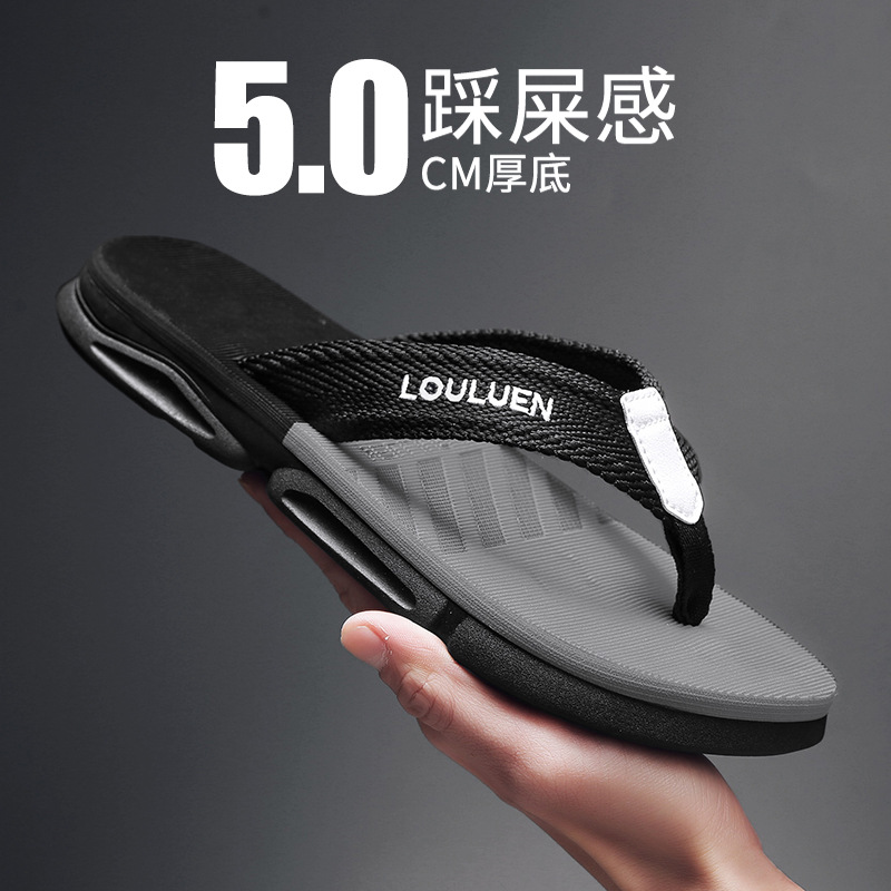 Vietnam flip-flops men's summer outdoor wear poop feeling sports beach slippers men's outdoor non-slip flip-flops