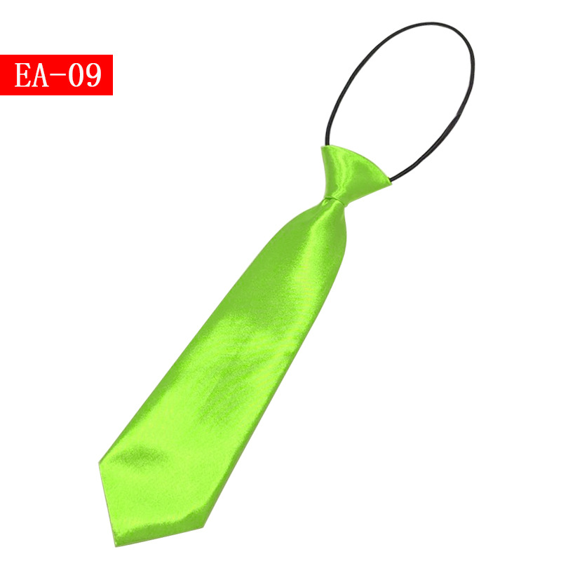 Picture of Children's solid color small tie boys and girls plain color short elastic belt baby children's children Primary School students Shengzhou manufacturers