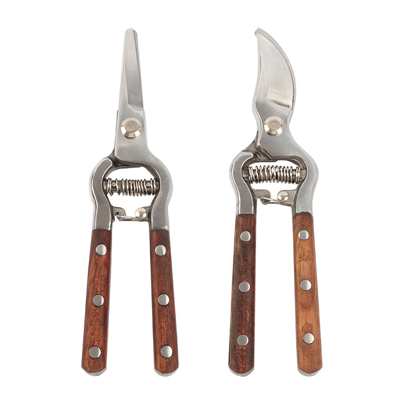 Retro Wooden Handle Garden Scissors, Fruit Picking Scissors, Fruit Branch Scissors, Willow Branch Scissors, Gardening Scissors, Household Scissors