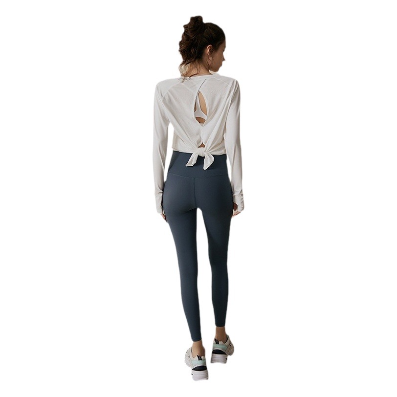 Yoga Clothing Women's Autumn and Winter Loose Blouse Tennis Running Fitness Long Sleeve suit Pilates Training Sports Top