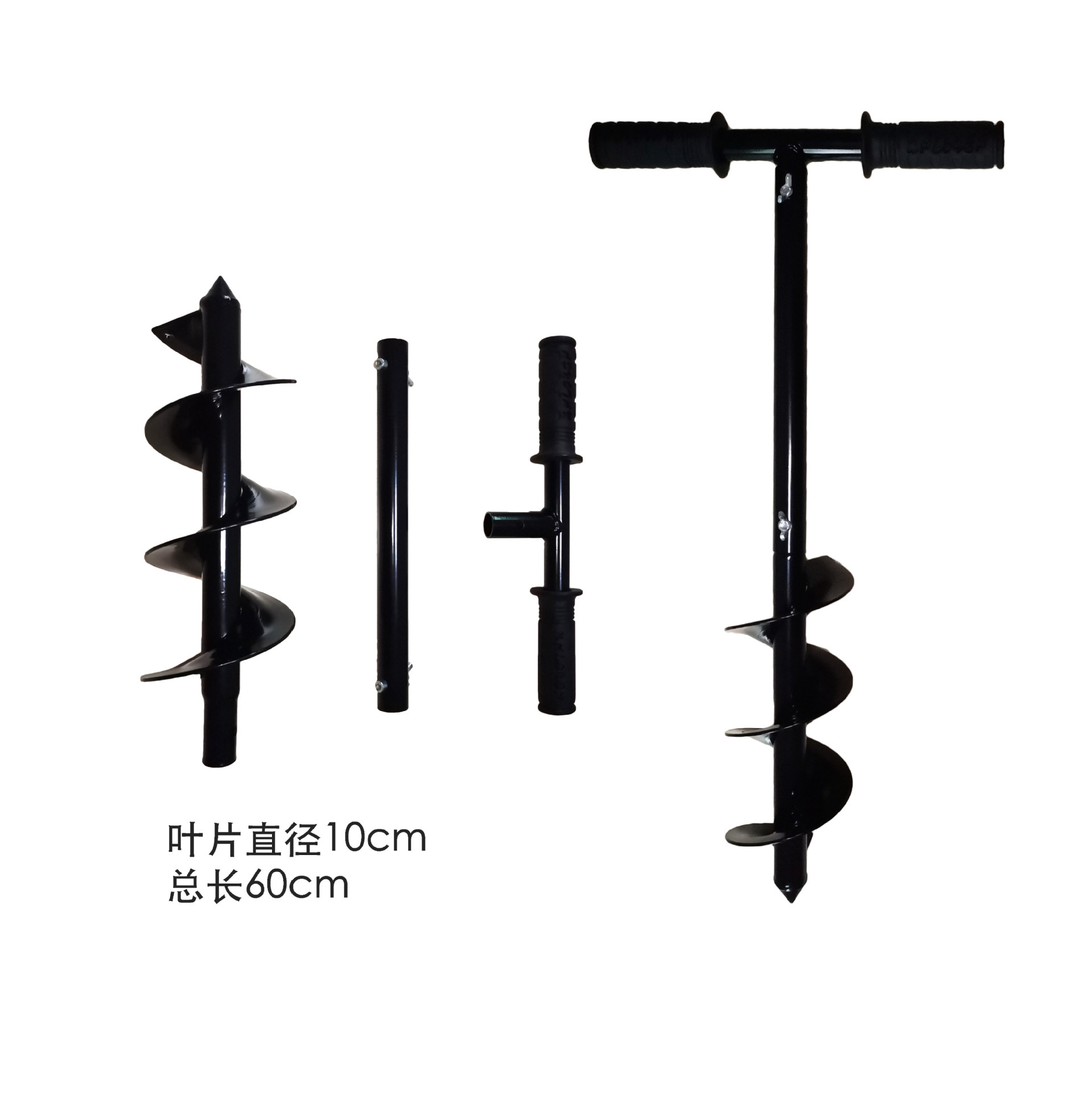Cross-border manual garden drill spiral rod drill garden seedling digging pit flower manual drill set
