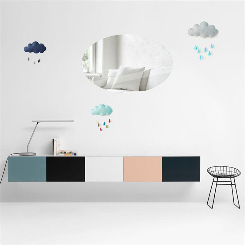 Picture of Acrylic Mirror Wall Stickers DIY Bathroom Soft Mirror Makeup Mirror Stereo Full-Body Dressing Mirror Wall Decoration