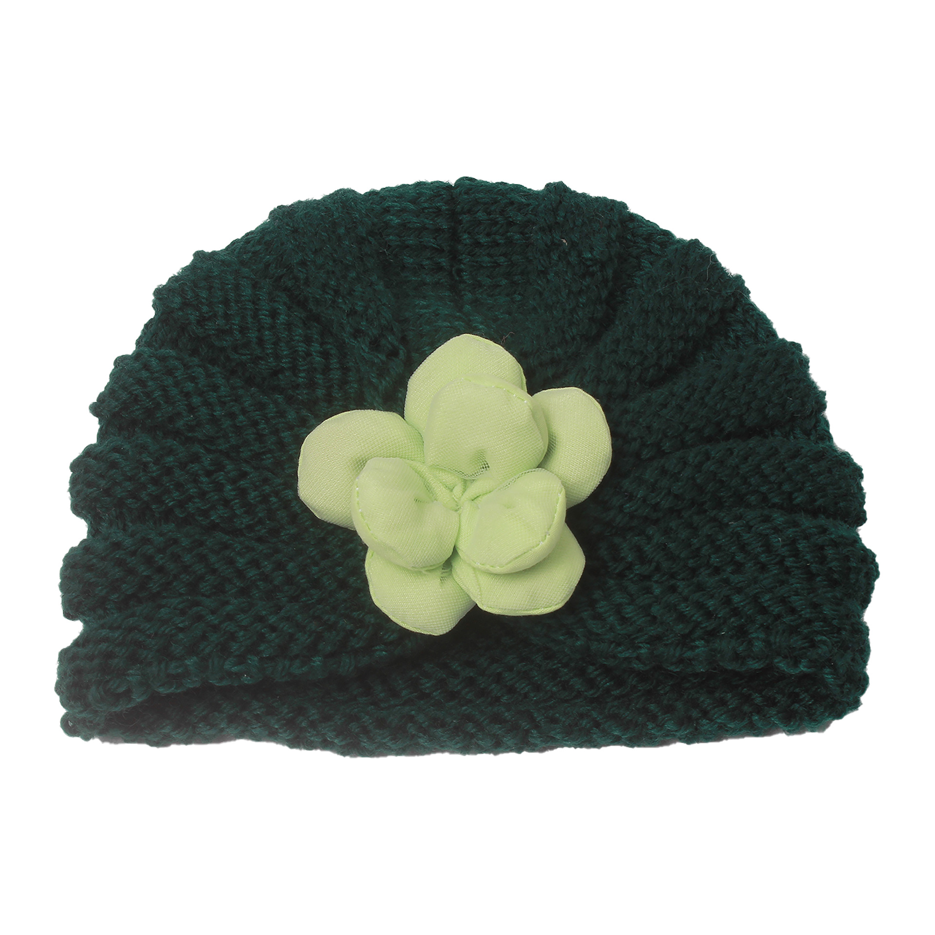 Picture of European and American autumn and winter New Baby fetal hat cute baby three-dimensional flower knitted hat children warm hat