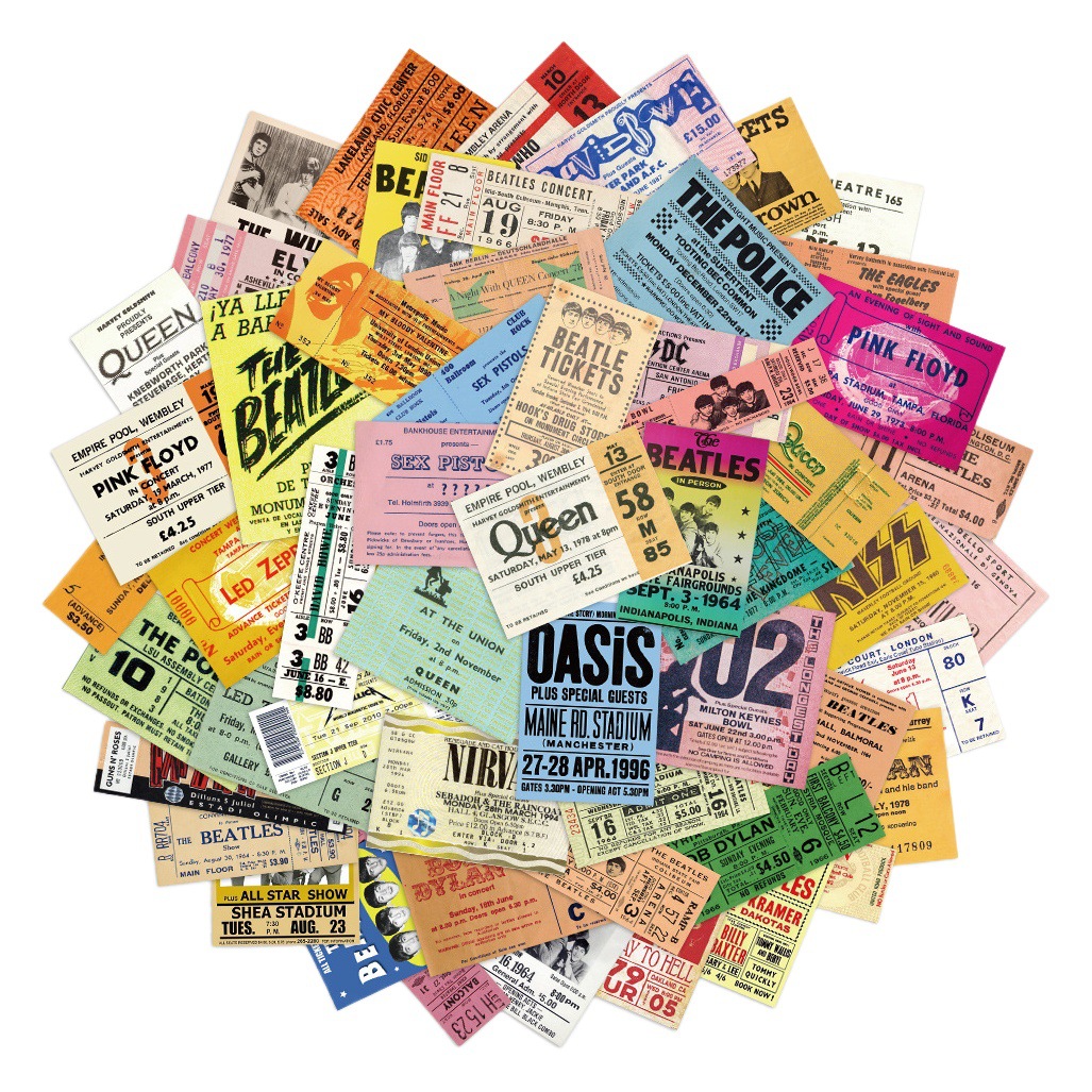 55 pieces cross-border Retro ticket bill Hand Account stickers graffiti luggage refrigerator mobile phone stickers