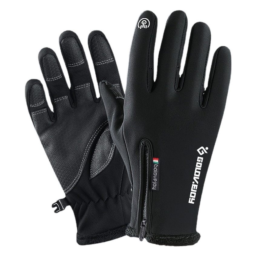 Winter outdoor riding touch screen gloves fleece-lined zipper men and women waterproof windproof warm motorcycle skiing DB03