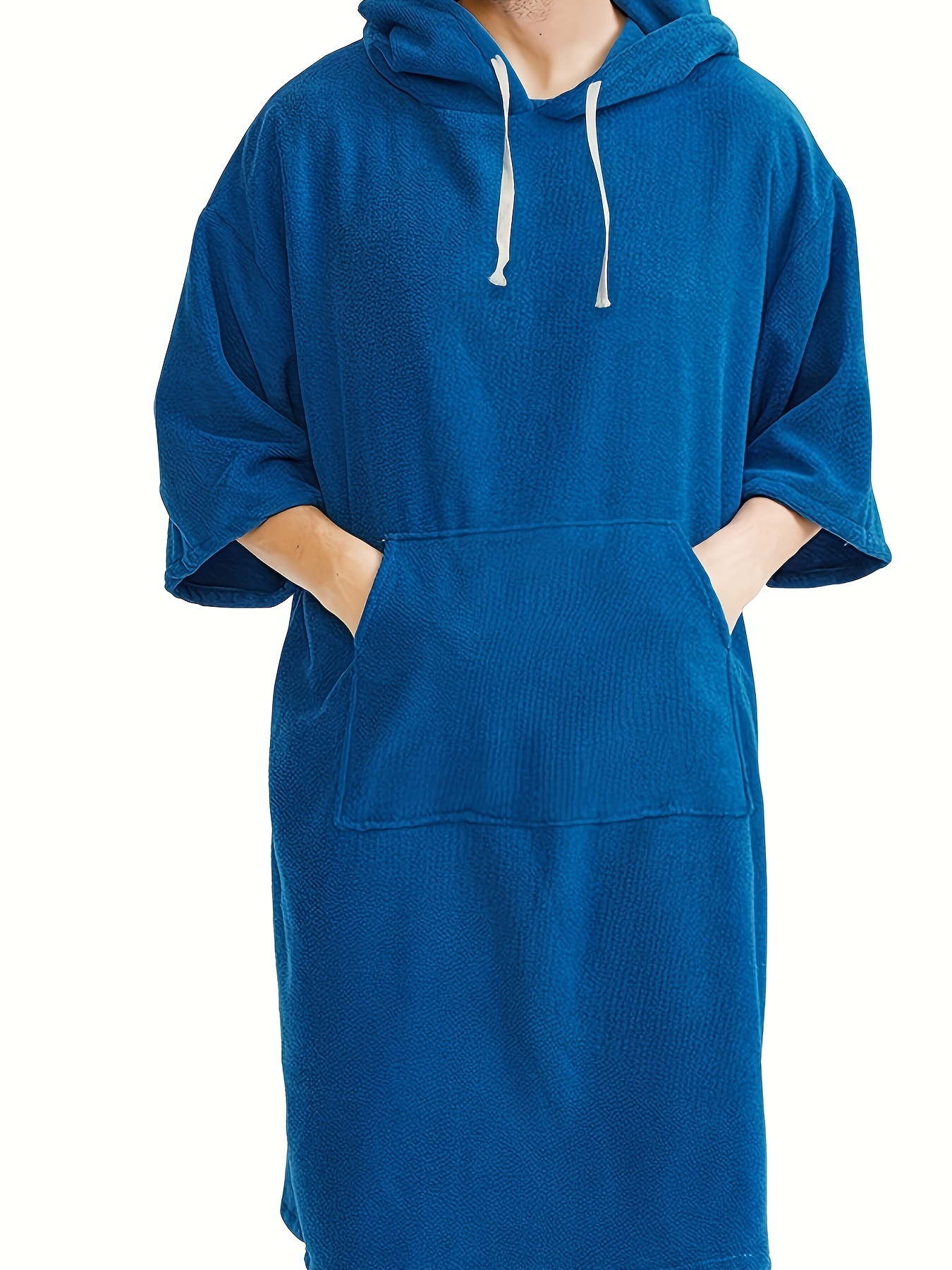 Picture of Thickened Microfiber Hooded Cape Bath Towel Quick-Drying Cape Swimming Beach Surfing Couple Changing Bathrobe