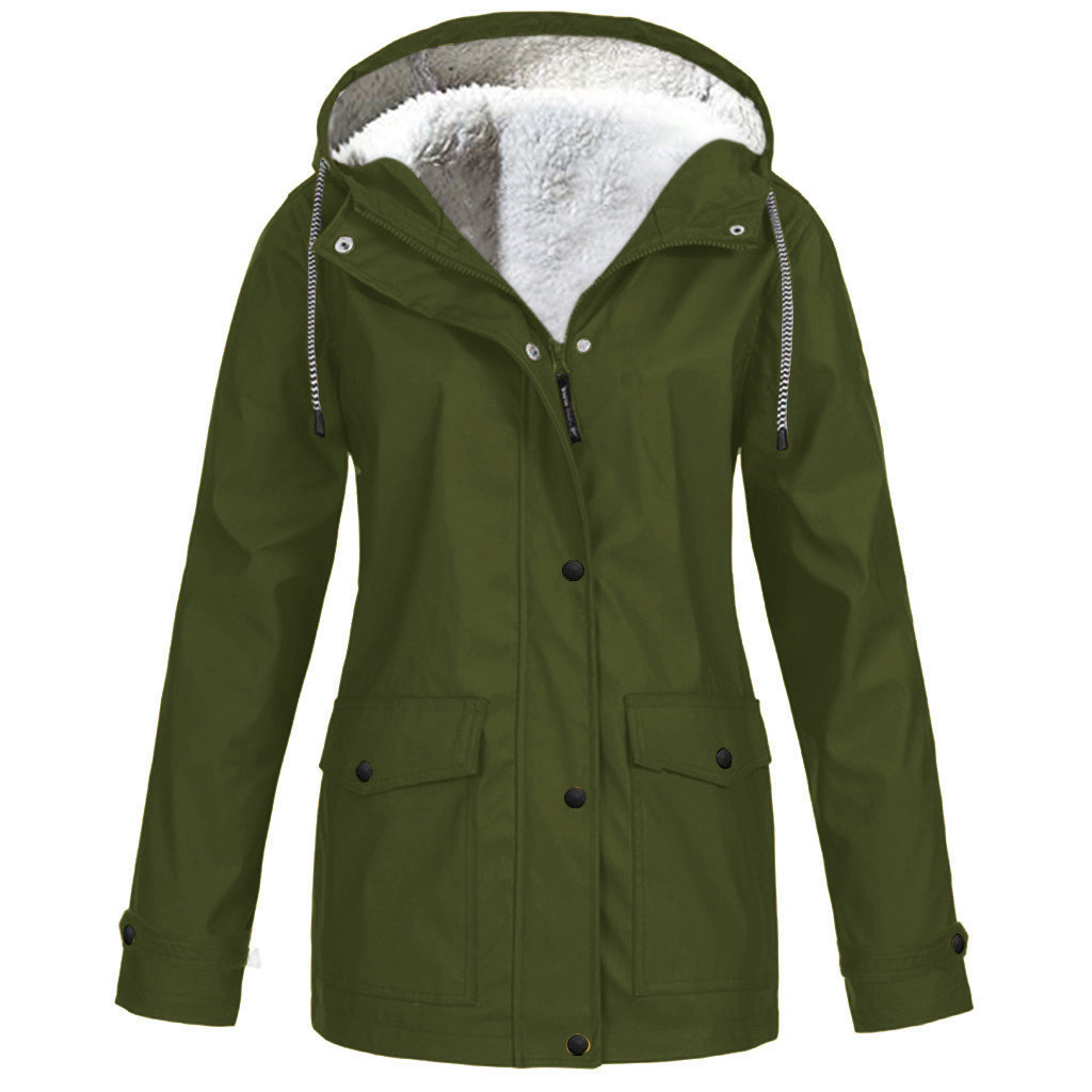 Picture of 2022 Amazon ebay Explosions European and American Autumn and Winter fleece-lined Jacket Outdoor Mountaineering Suit Hooded Jacket Rustic Jacket