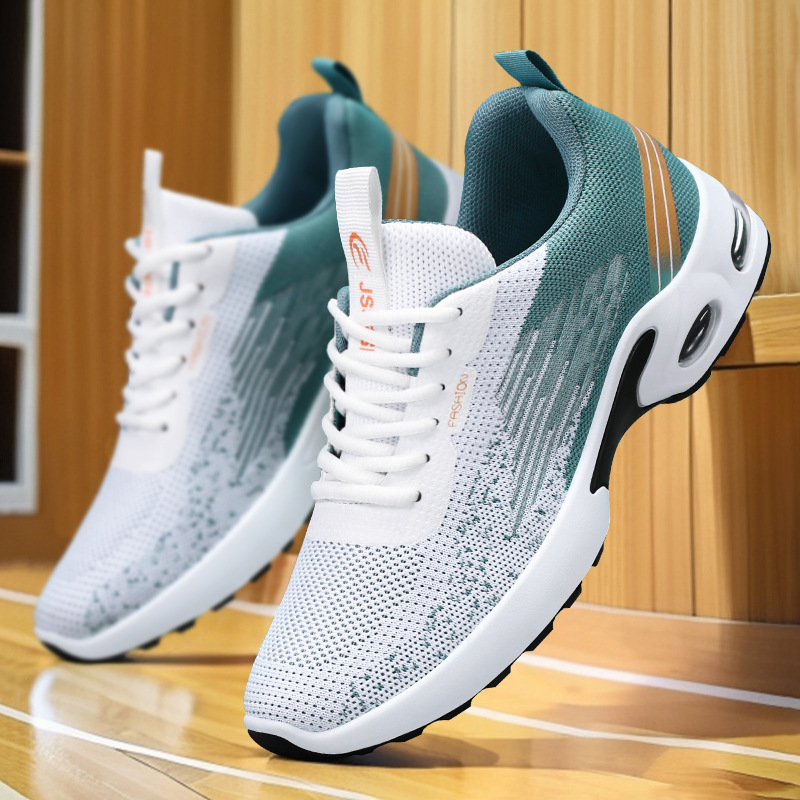 Picture of Men's Shoes Summer 2025 Factory Direct Sales Air Cushion Soft Sole Sports Shoes Wholesale Cross-Border Dropshipping Fly Woven Shoes for Men
