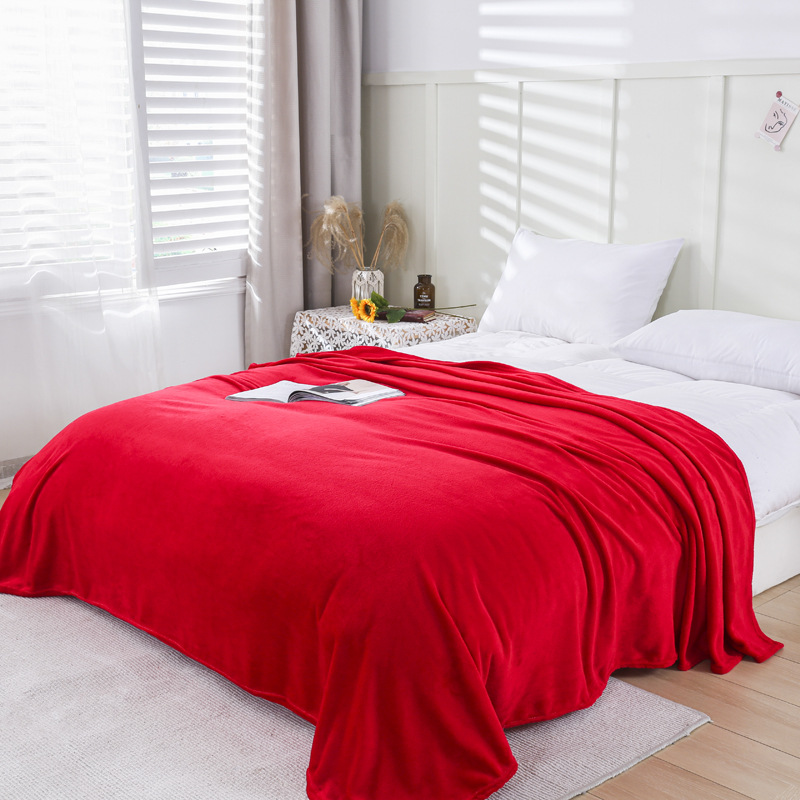 Picture of Small blanket winter coral blanket flannel single double bed sheet thickened female student dormitory quilt nap blanket