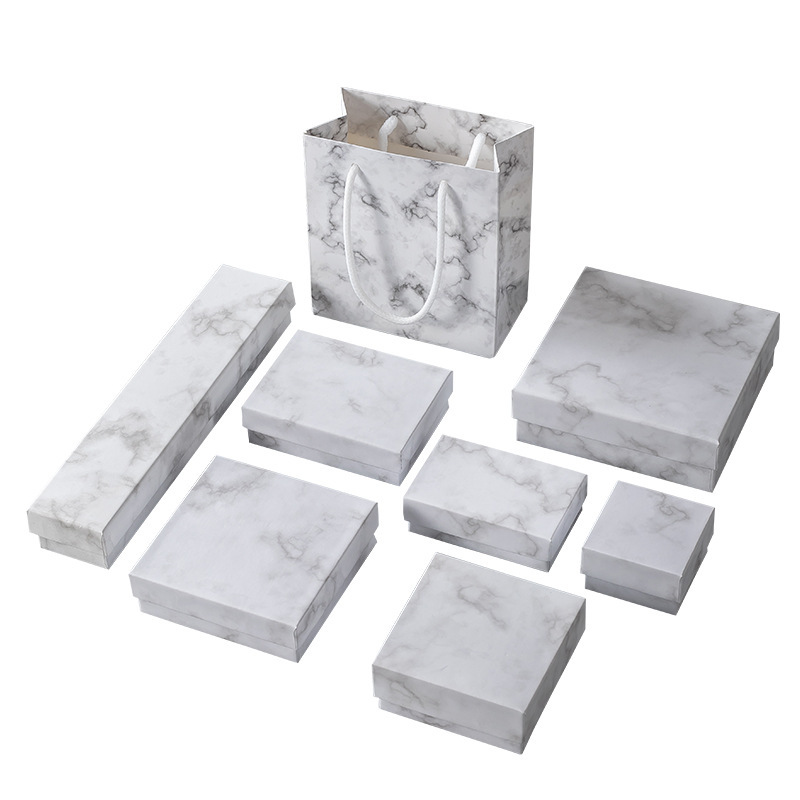 A generation of hair box marble jewelry box ring box necklace box packaging box jewelry box wholesale