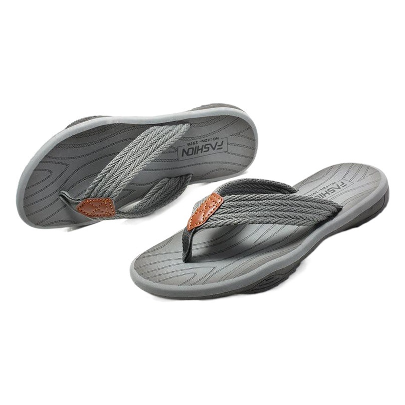 2025 Cross-border New Style Neutral Soft Sole Flip Flops Fashion Outer Wear Men's Flip Flops Casual Beach Shoes Women