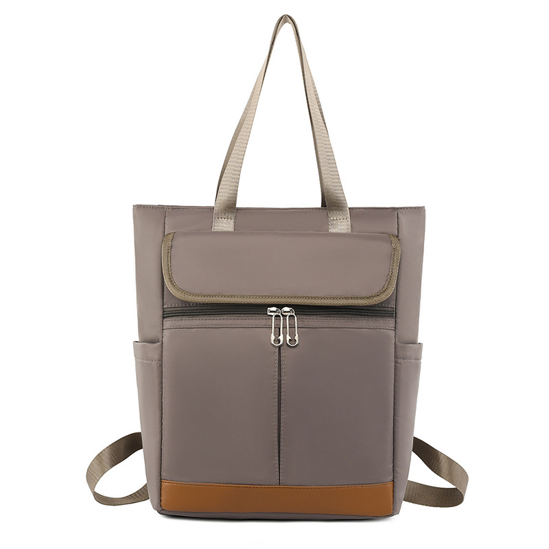 Picture of Fashion Stitching Large Capacity Casual Backpack Trendy All-match Lightweight Nylon Shoulder Bag Women's Handbag for Going Out