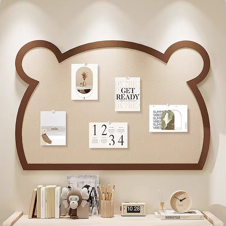 Self-adhesive Punch-free Bear Felt Photo Wall Kindergarten Felt Board Photo Frame Photo Works Display Board Background Board