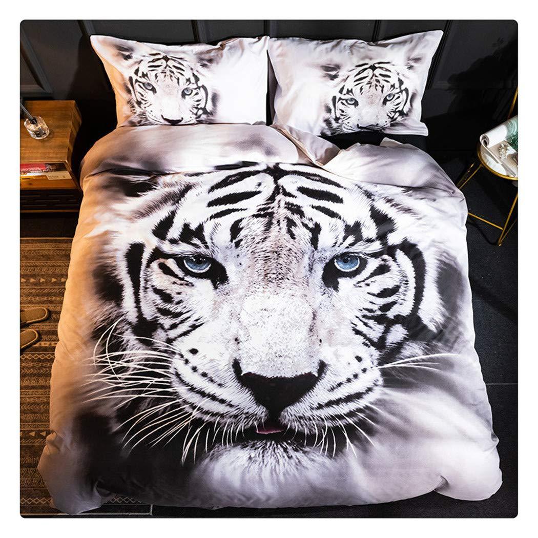 Amazon Cross-border White Tiger Print Down suit Microfiber suit Decorative Bedding