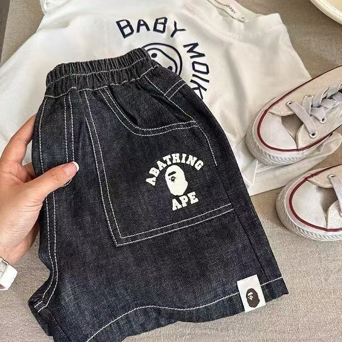 2025 Summer New Loose Five-point Pants Boys Baby Children's Denim Shorts All-match Handsome Thin Trendy Shorts