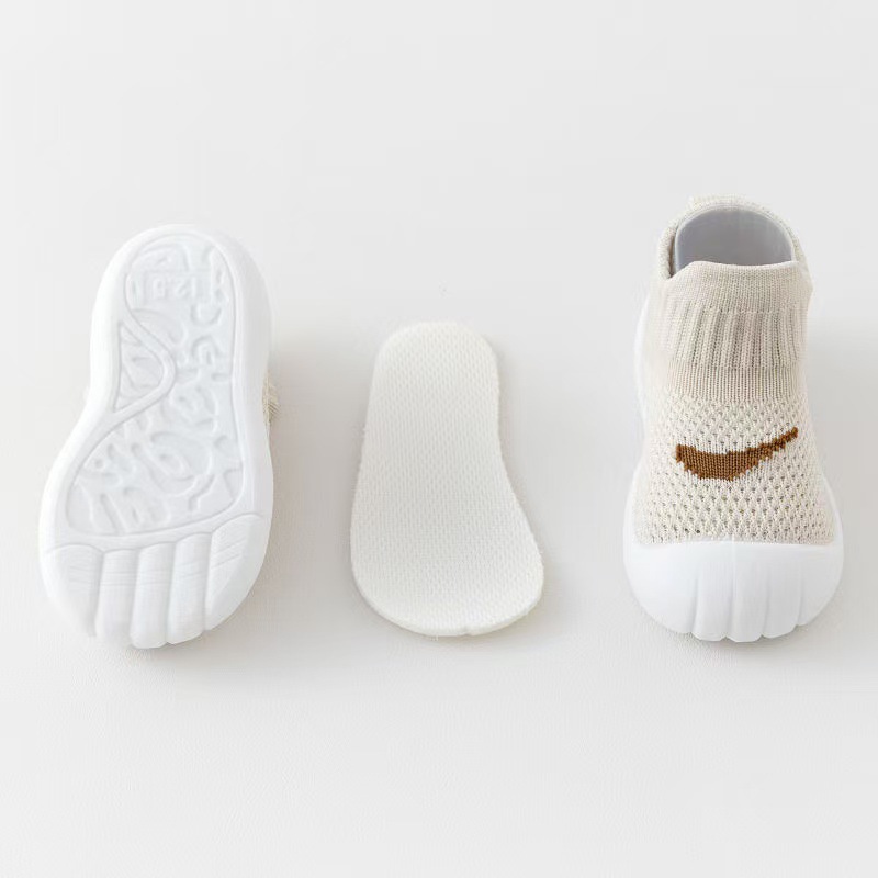 Picture of Spring and Autumn Baby Toddler Shoes, Soft Soles, Non-Slip, Men's and Women's Baby Shoes That Do Not Fall Off, 0-3 Years Old, Indoor Floor Shoes and Socks
