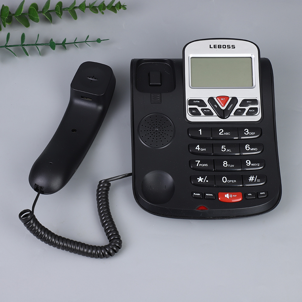 LEBOSS L-51 Business Office Caller Display English Telephone Black Hotel Cable Landline Cross Border