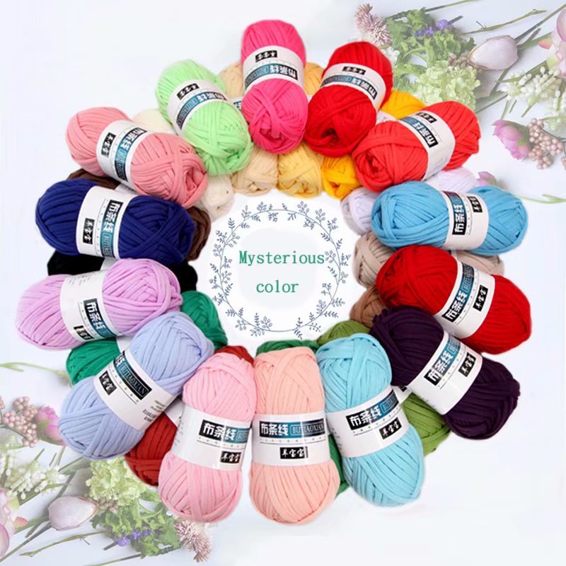 Picture of Factory wholesale net red bag cloth line diy material bag line hand-woven hook cushion yarn