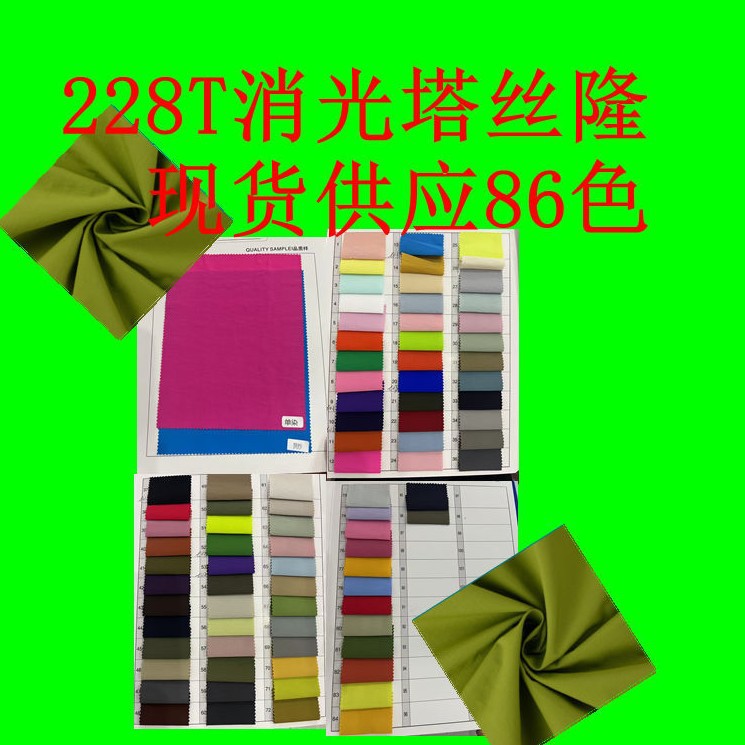228t Matte Taslan Full Nylon Comfortable Skin-Friendly down Jacket Fabric Outdoor Fabric