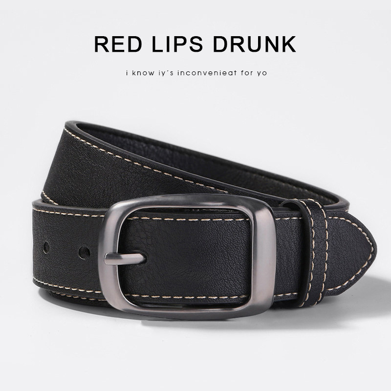 Men's Belt Pin Buckle Belt 2025 New Young People Fashion Popular Ins Belt Student Casual Versatile