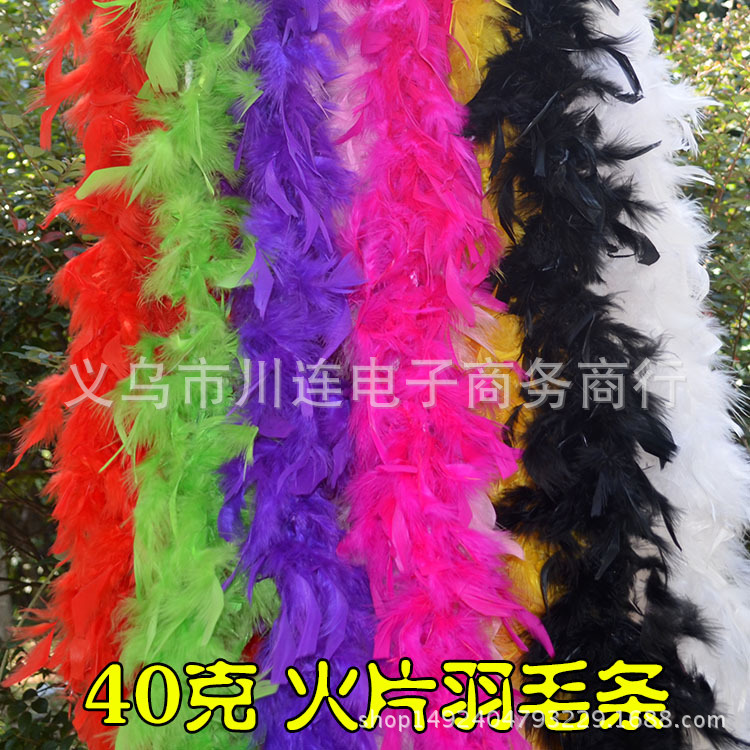 Factory delivery color feather turkey wool strips fire strips clothing accessories window display materials