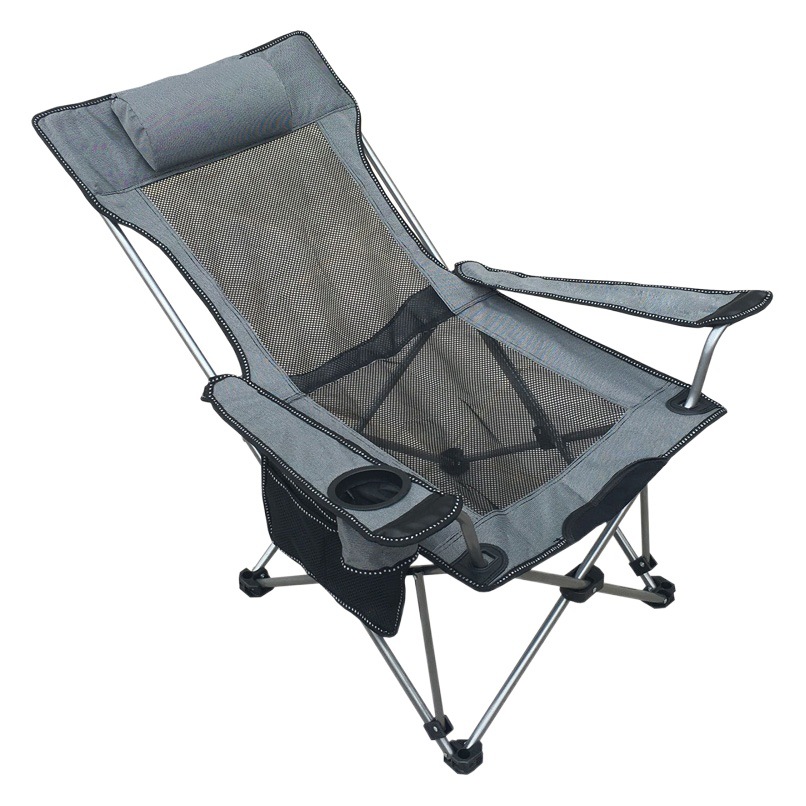 Outdoor Leisure Folding Lounge Chair, Sit and Lie Down, Multifunctional Camping Swimming Pool, Beach Lunch Break Bed, Portable Fishing Chair