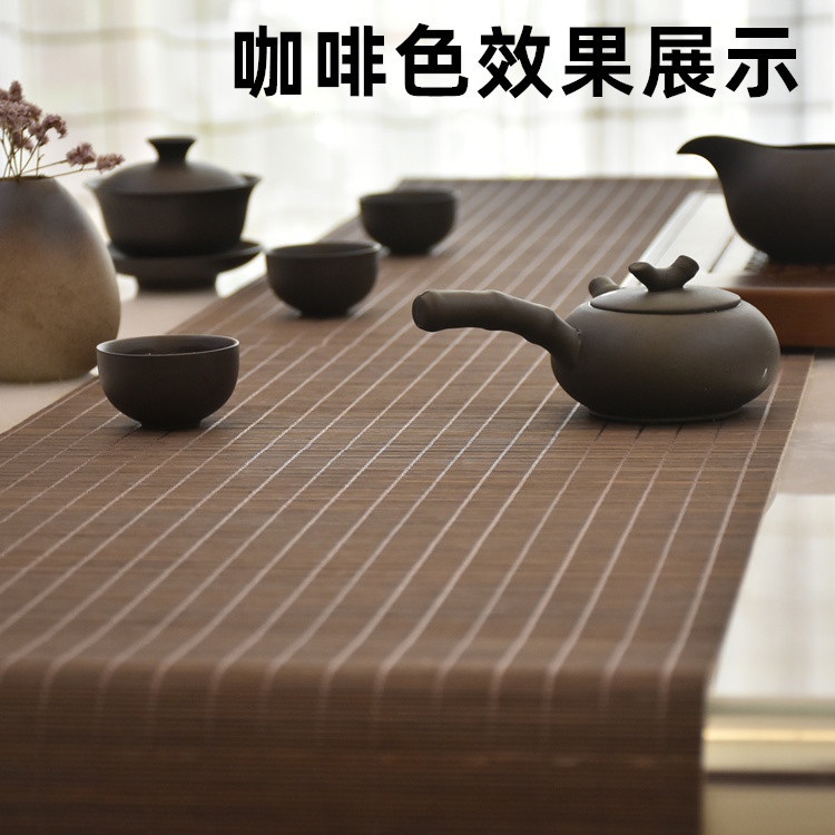 Picture of Bamboo tea mat can be cut bamboo mat bamboo mat cup mat tea curtain table flag decorative wall bamboo tea mat source factory wholesale