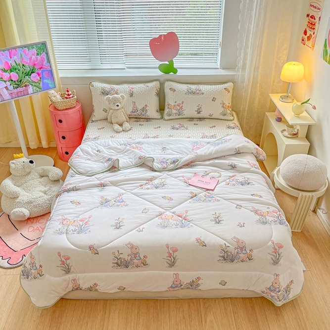 Picture of Class a Natural Latex Mat Set Air-Conditioned Mat Three-Piece Set Fitted Sheet Student Dormitory Summer Quilt Washable