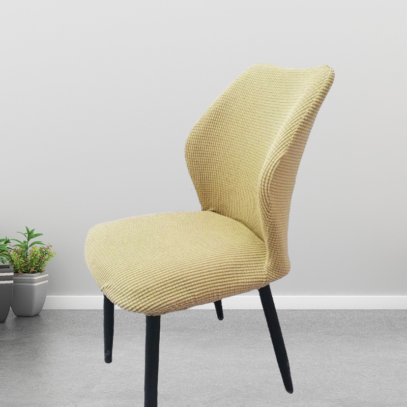 Picture of Chair Cover Elastic All-inclusive Household Modern Curved Dining Chair Cover Cushion Backrest Integrated Household Stool Cover Cover