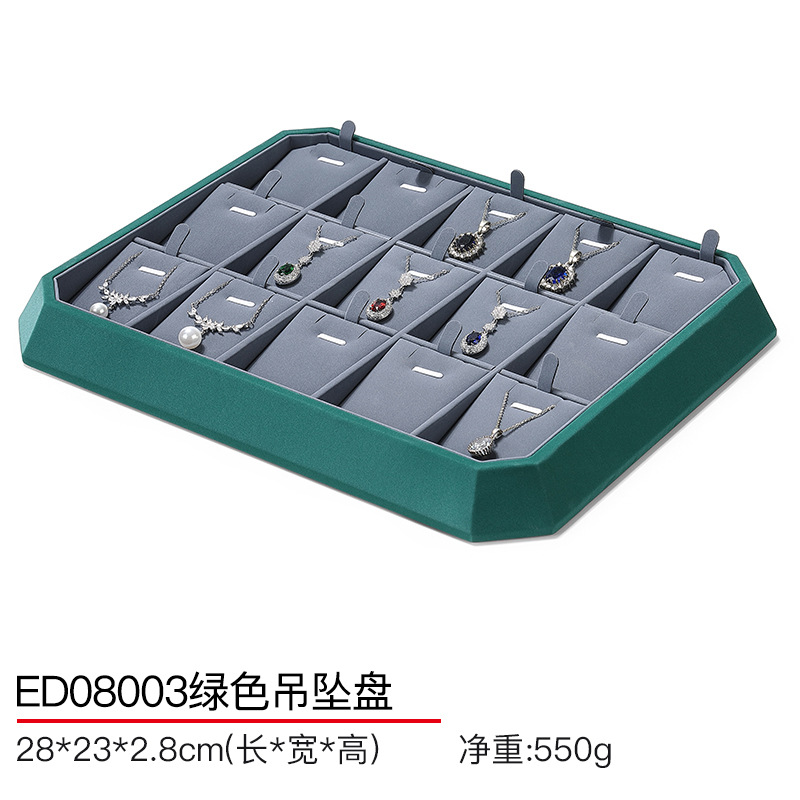 Picture of Hongtai jewelry display tray ring bracelet necklace window display props flannel jewelry plate counter