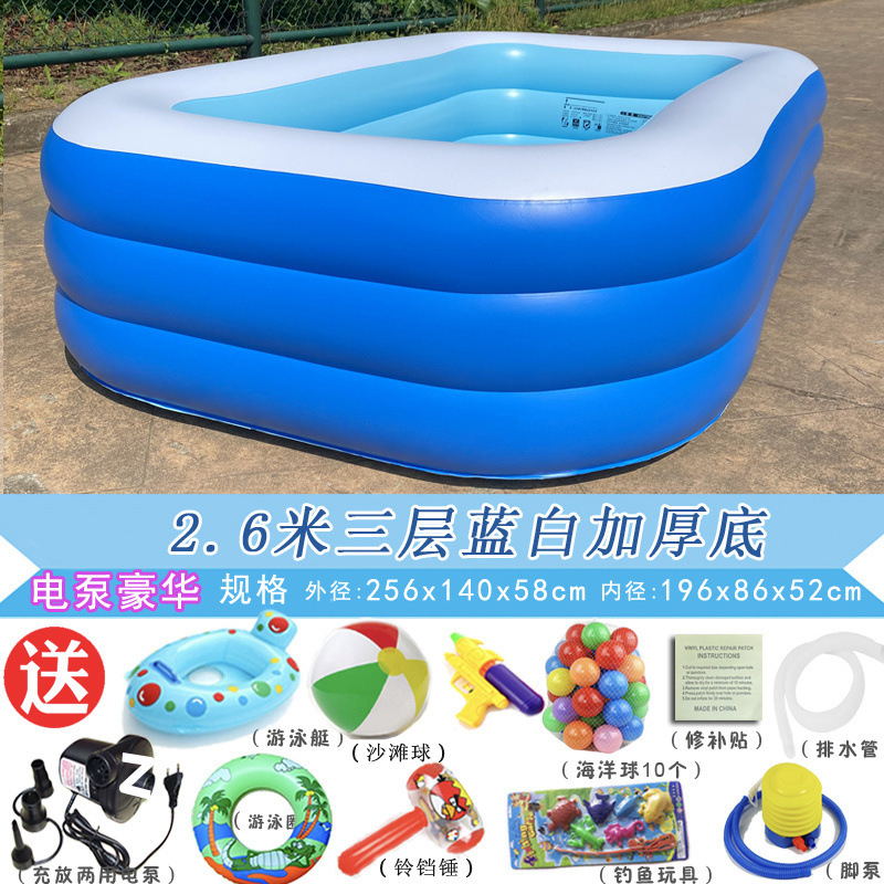 Picture of Inflatable Swimming Pool for Children Thickened Household Extra Large Baby Baby Adult Bath Pool Foldable