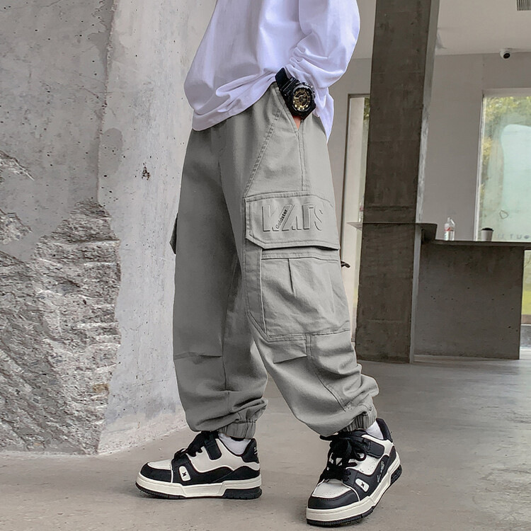 Picture of Boys' Cargo Pants Spring and Autumn 2025 New Stylish Loose Casual Pants for Older Children Autumn Long Pants