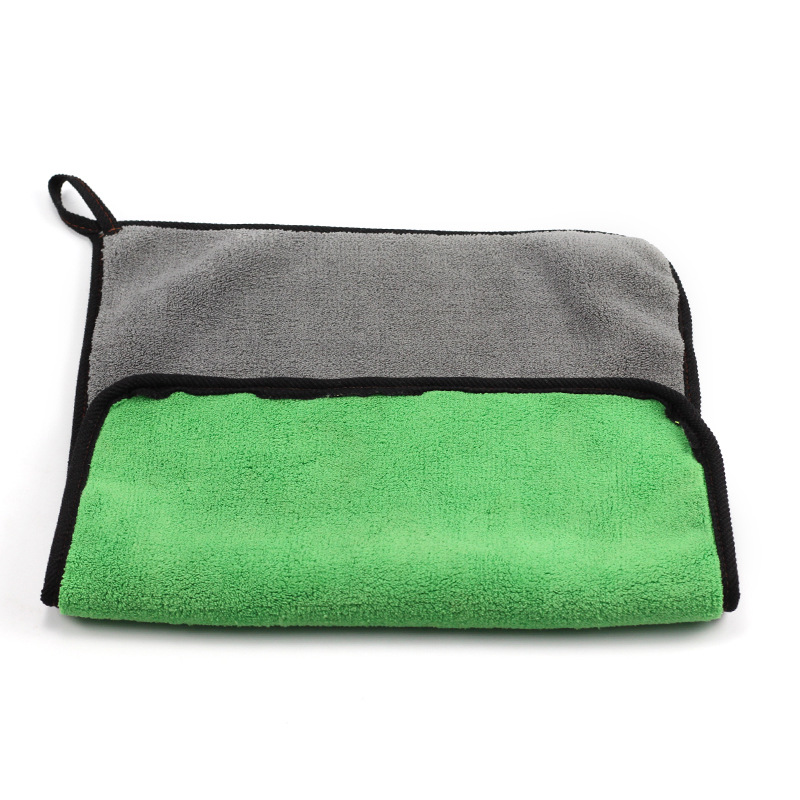 Picture of Wholesale high density coral fleece car towel 800 flat absorbent quick-drying car wash towel lint-free housekeeping cleaning towel
