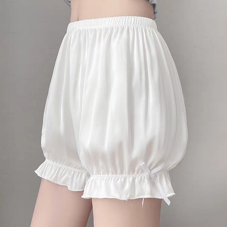 Safety Pants Sexy Pumpkin Pants Bow Wood Ear Shorts Loose Home Comfortable Outer Wearing Breathable Anti-Light