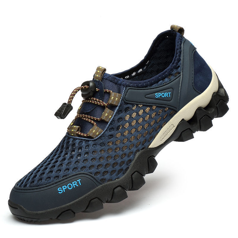 Picture of Summer Men's Shoes Hollow-out Mesh Shoes Men's Breathable Soft-soled Dad's Casual Shoes Non-slip Mesh Shoes Sports Old Beijing Cloth Shoes