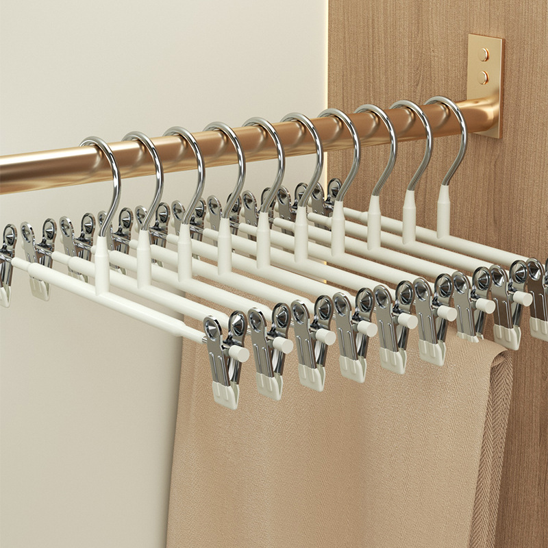 Picture of Pants rack suit pants clip household drying windproof seamless pants hanger special multi-functional skirt non-slip hanger