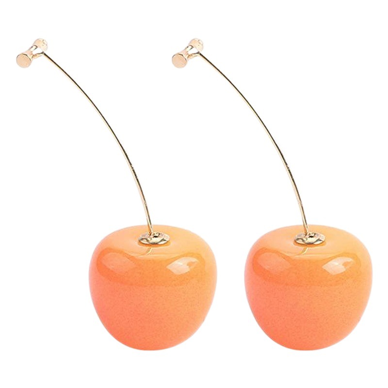 Japanese and Korean New Sweet Cute Cherry Earrings Earrings Internet Popular Creative Fruit Realistic Girl's Earrings