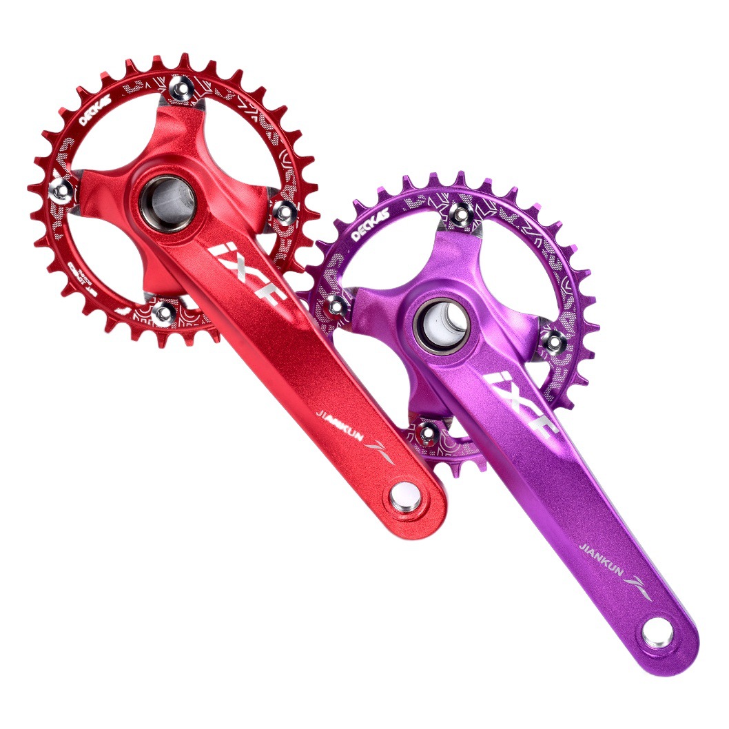 IXF Crank Mountain Bike Hollow Integral Crank Teeth Center Shaft Refitted Single Plate Positive and Negative 32T 34 36 38 Teeth